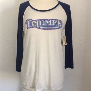 Lucky brand Triumph baseball Long sleeve Tee